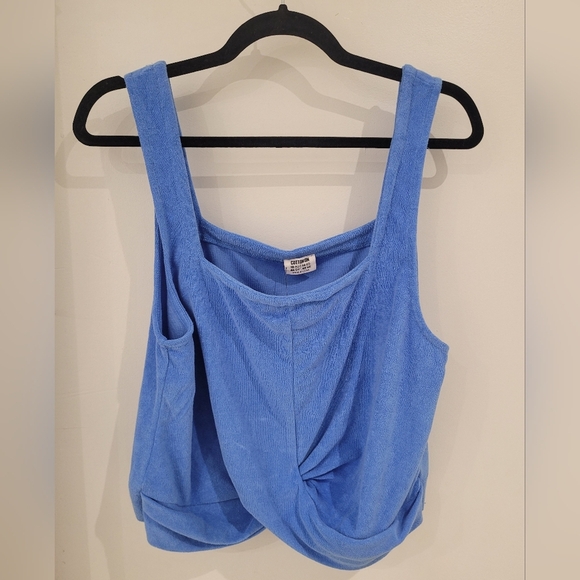 NWT- Cotton On Sweat To Swim Blue Women's Crop Top- Size 14 - Picture 3 of 4